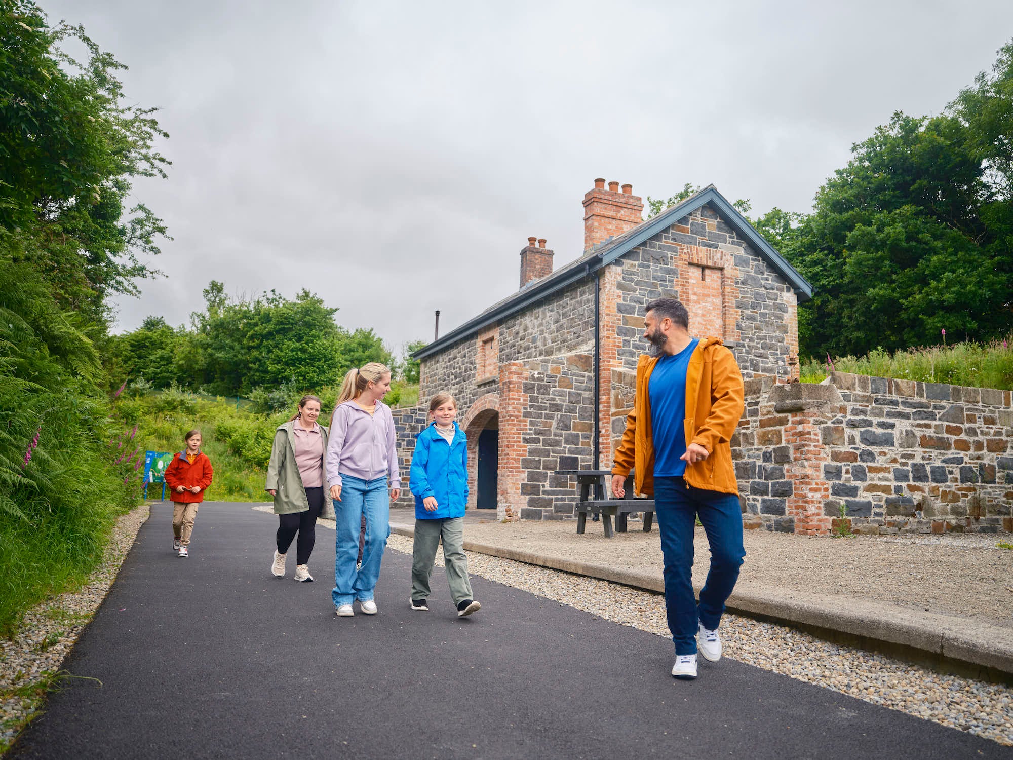 A family walking the Limerick Greenway