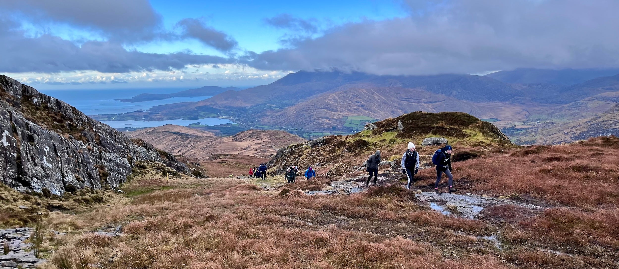 People walking the Beara Way in Co Cork