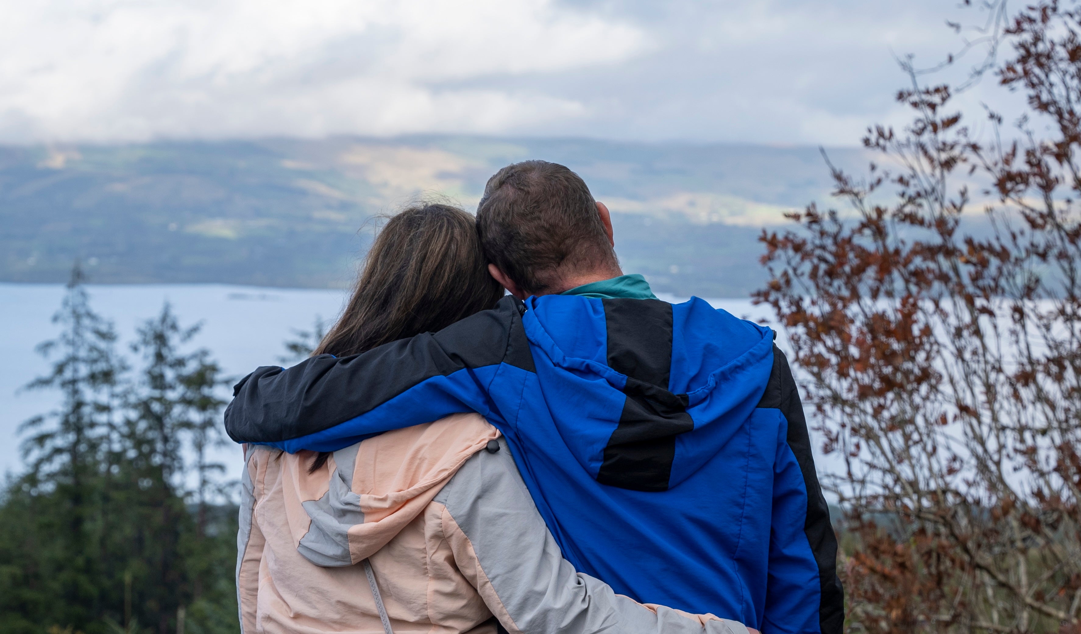 A couple on the Arigna Miners Way Viewpoint in Co Leitrim