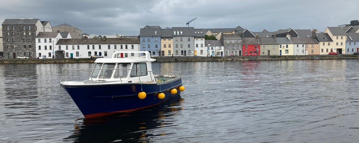 Boat at The Claddagh at Galway Bay Boat Tours Galway City