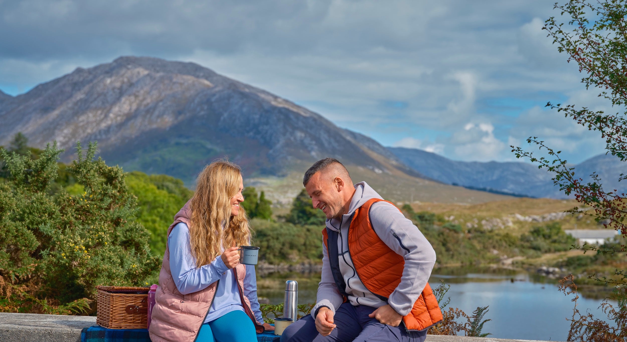 A couple on the Connemara Greenway in Co Galway
