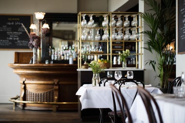 Restaurant with tables and chairs
