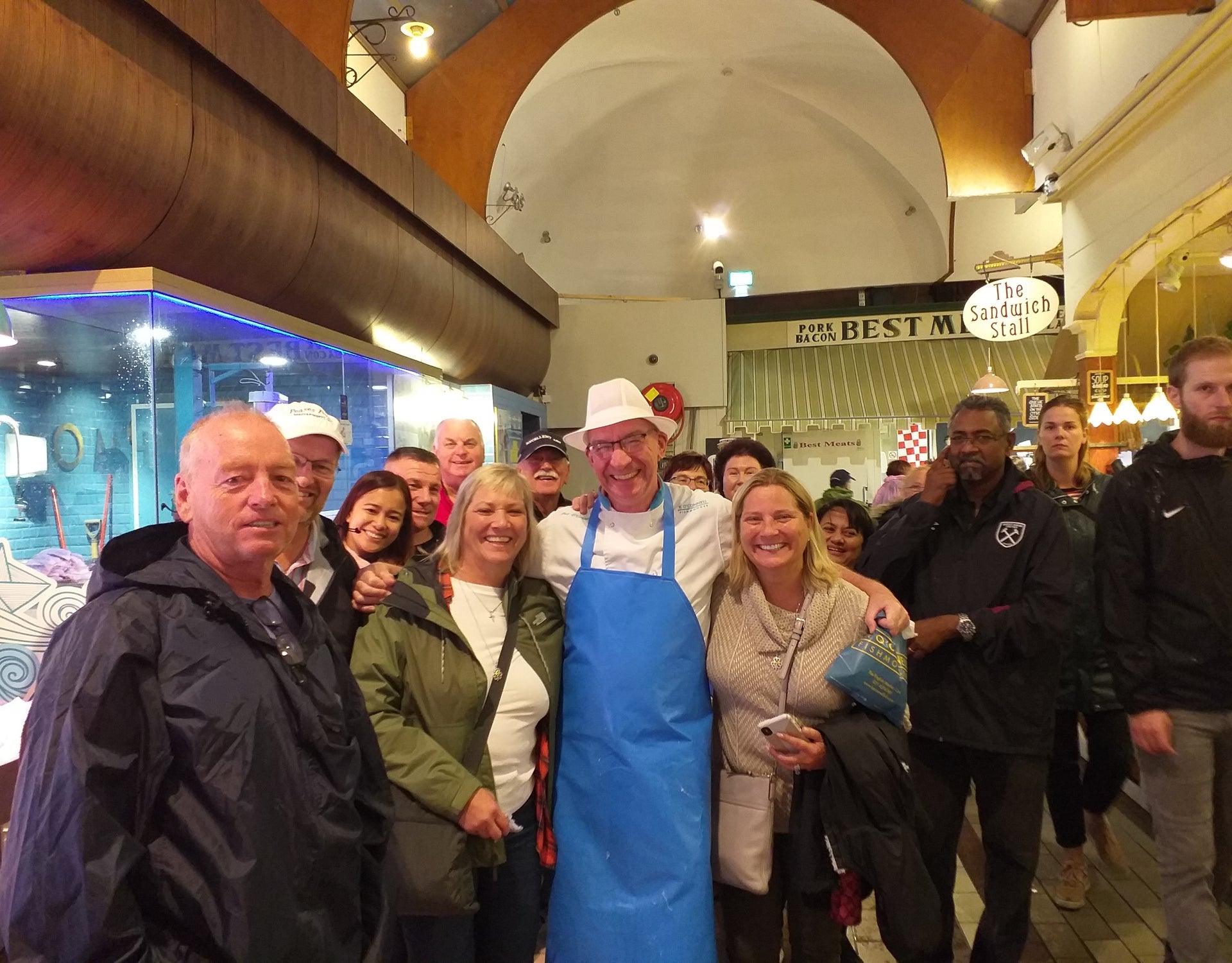 A tour group in the English Market in Cork