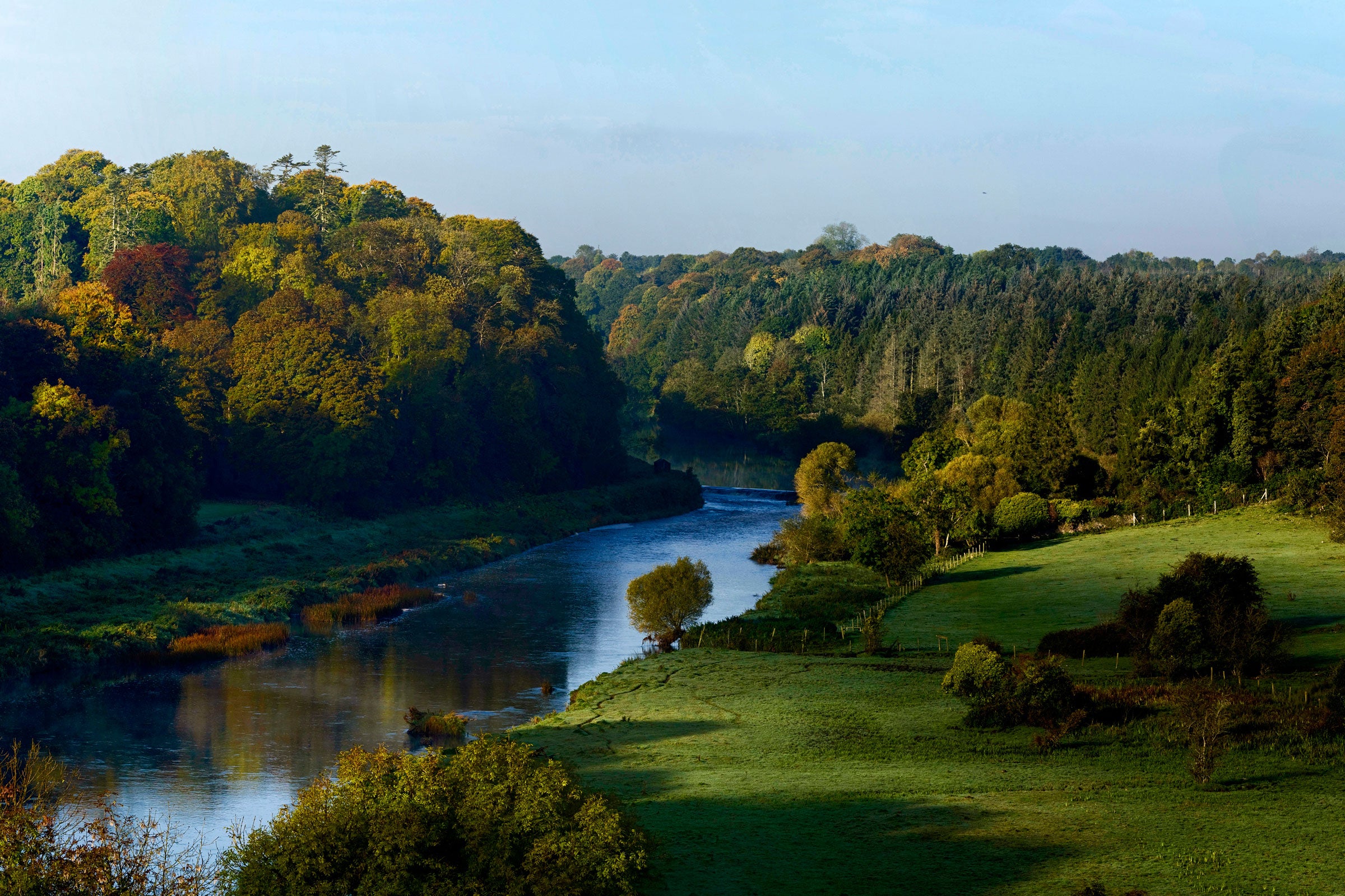 View of the River Boyne by Dunmoe Castle, County Meath