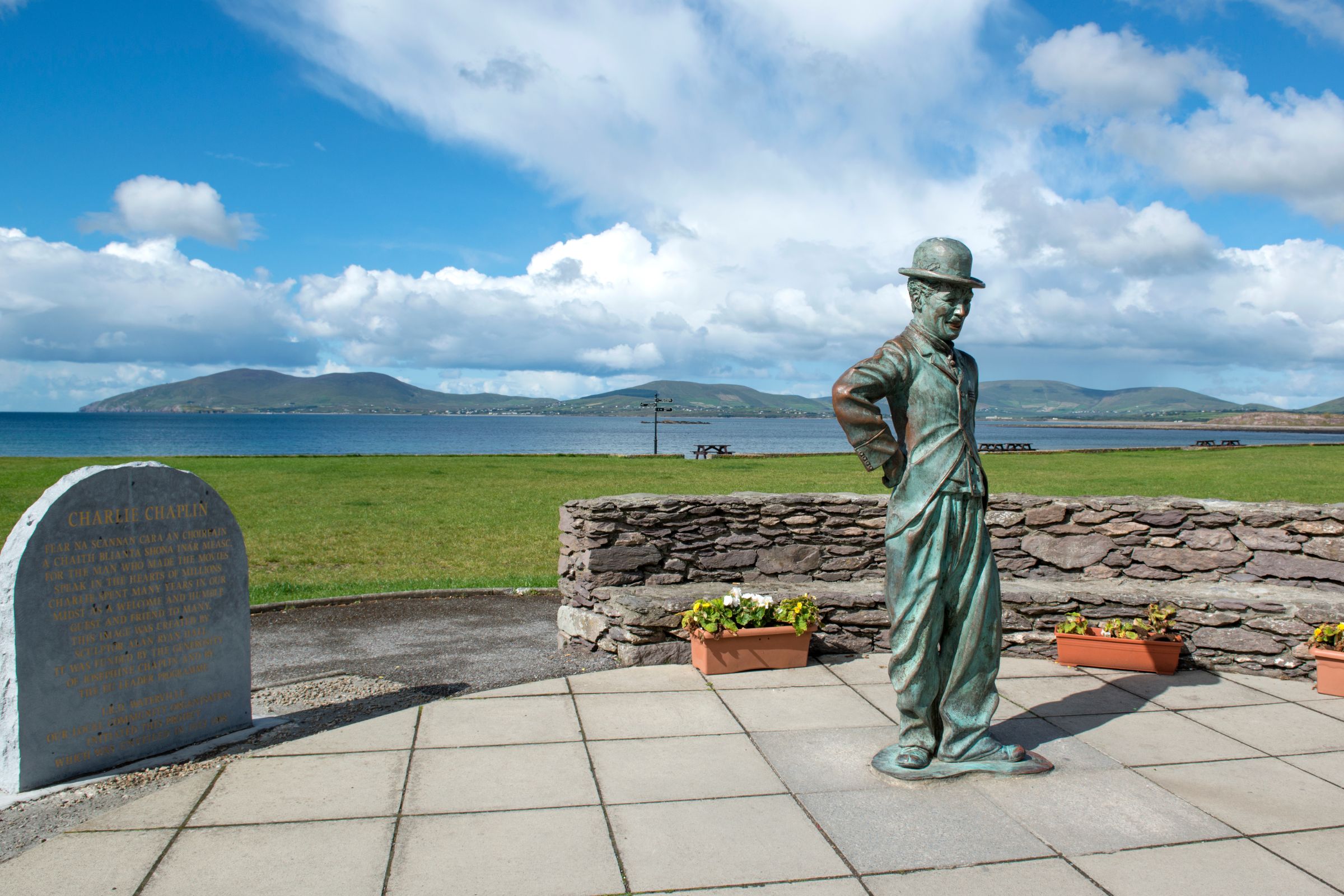 Image of the Charlie Chaplin statue in Waterville in County Kerry
