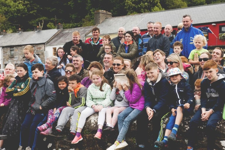 Crowd enjoying a race at the Newport Gráinne Uaile Festival