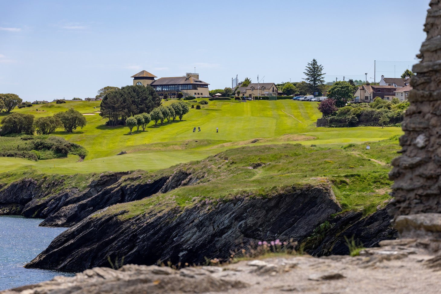 A shot up the hill of a green at Wicklow Golf Course in Wicklow.