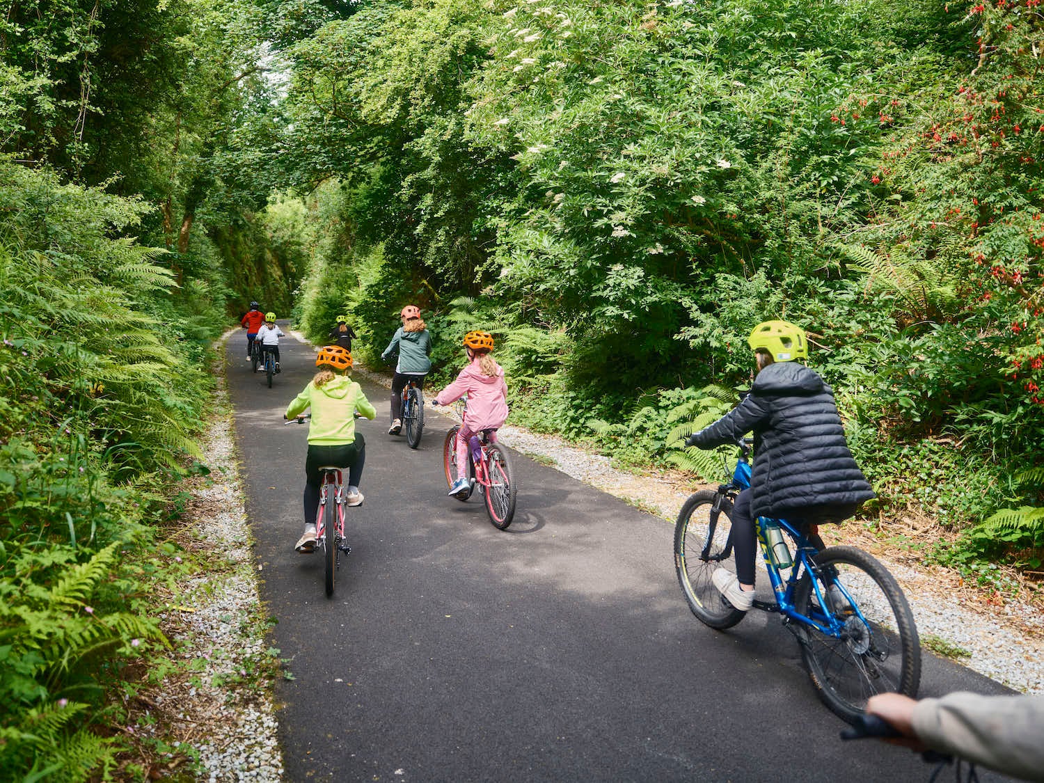 Kids cycling the Limerick Greenway in Co Limerick