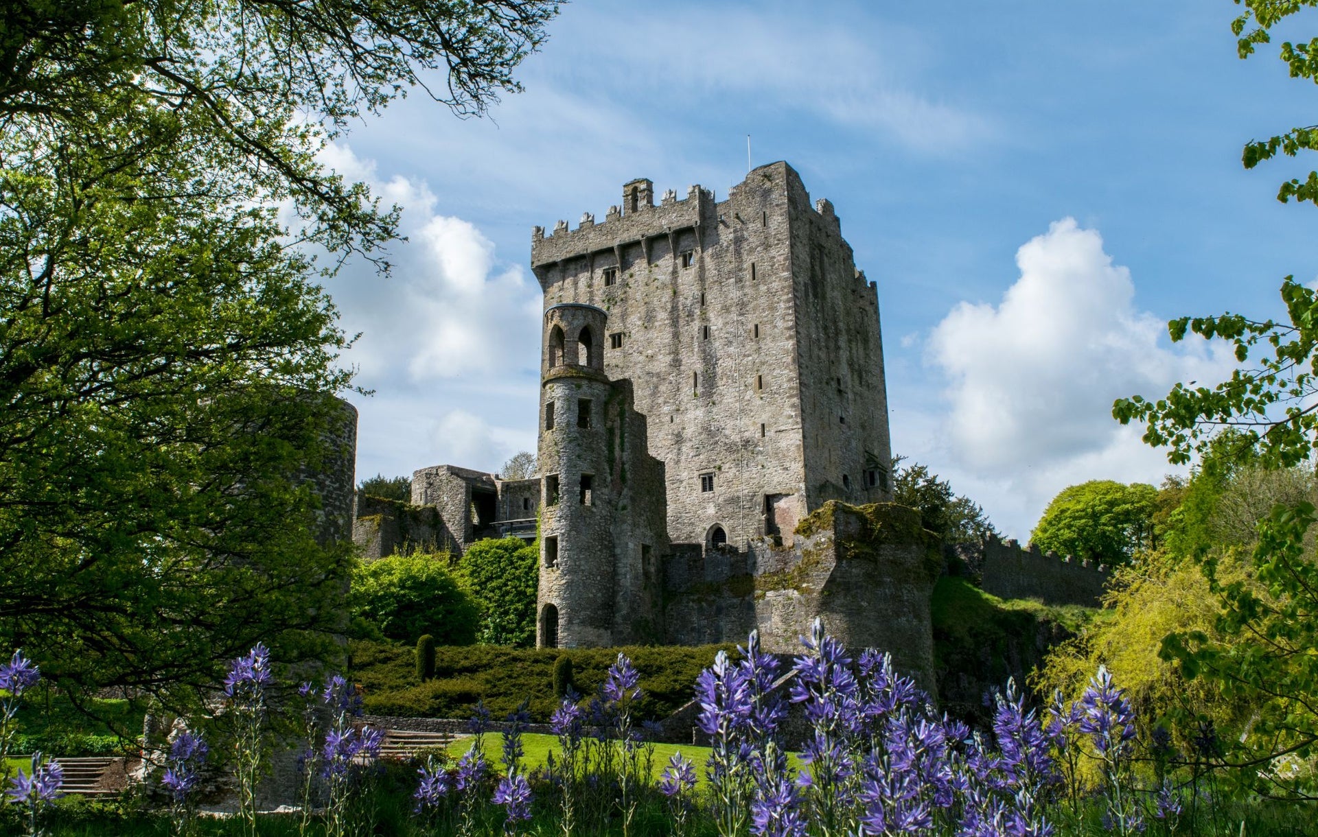 An exterior image of Blarney Castle and Gardens