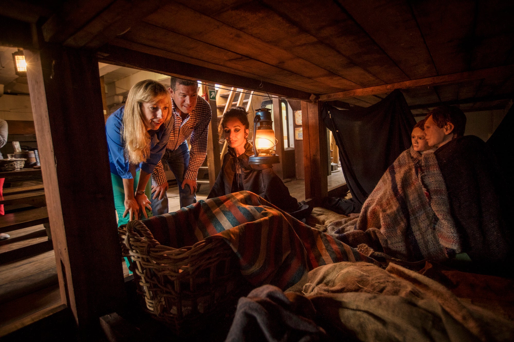 People on a tour of the rooms on Dunbrody Famine Ship, New Ross, Co Wexford