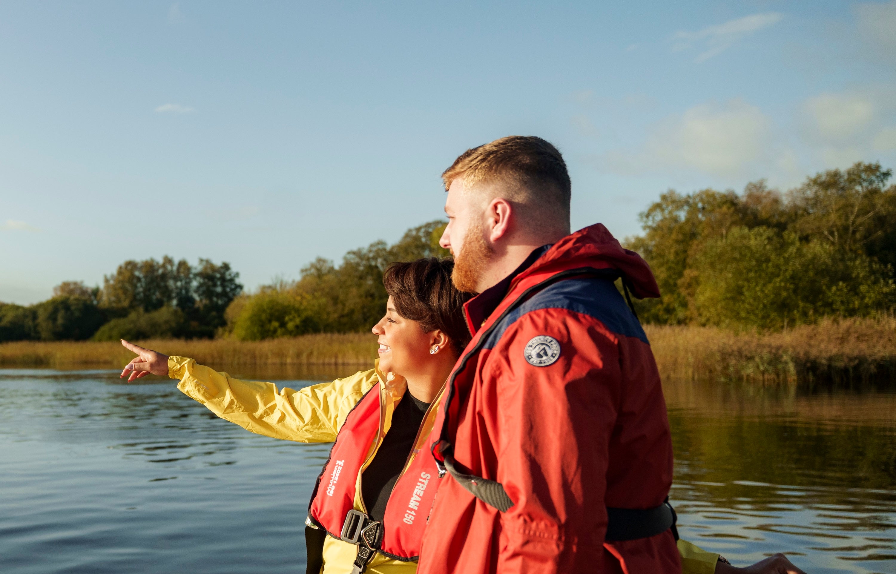 A couple on a Lough Lee Boat Trip in Co Longford