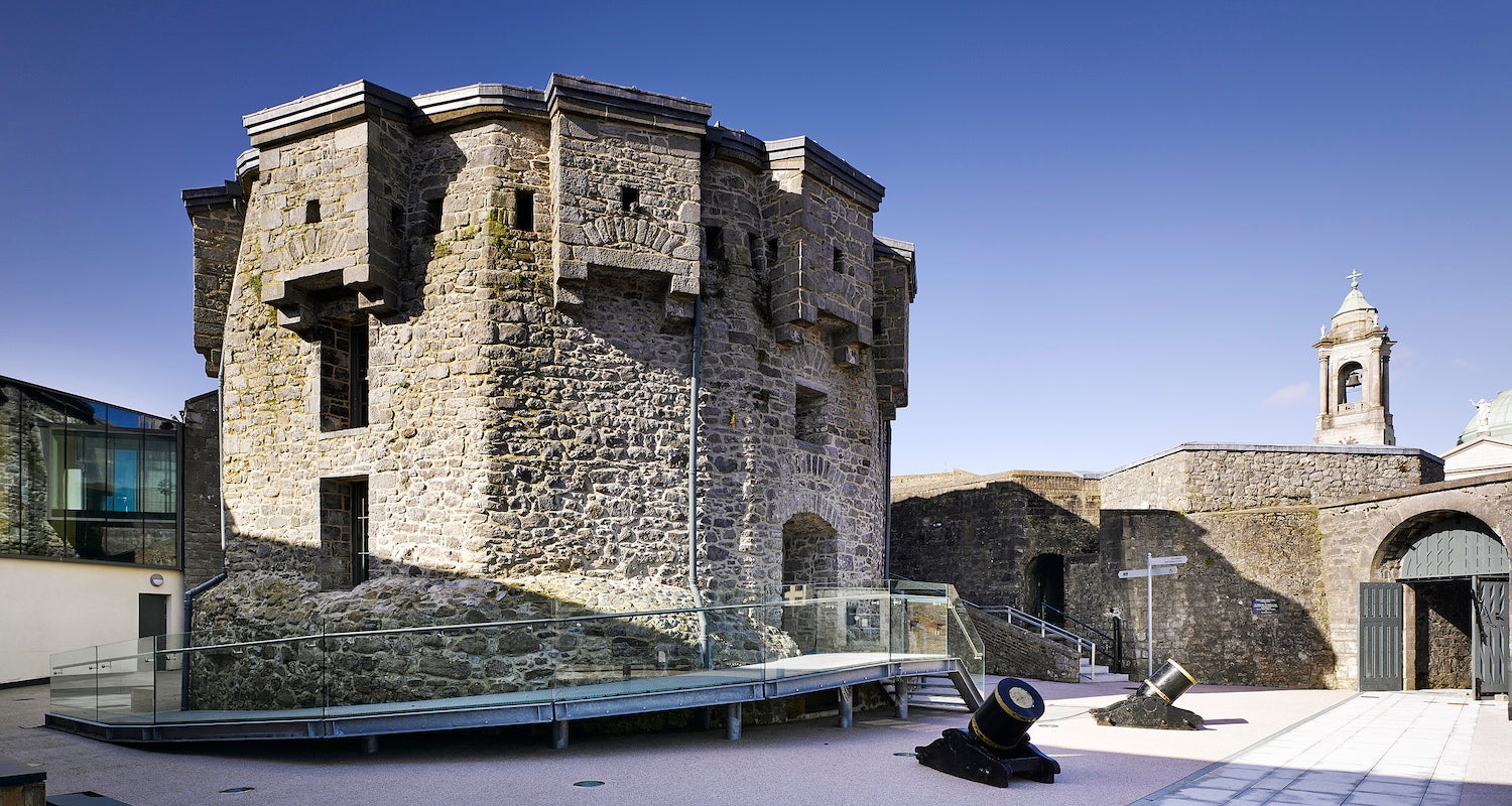 Athlone Castle in Westmeath on a sunny day.