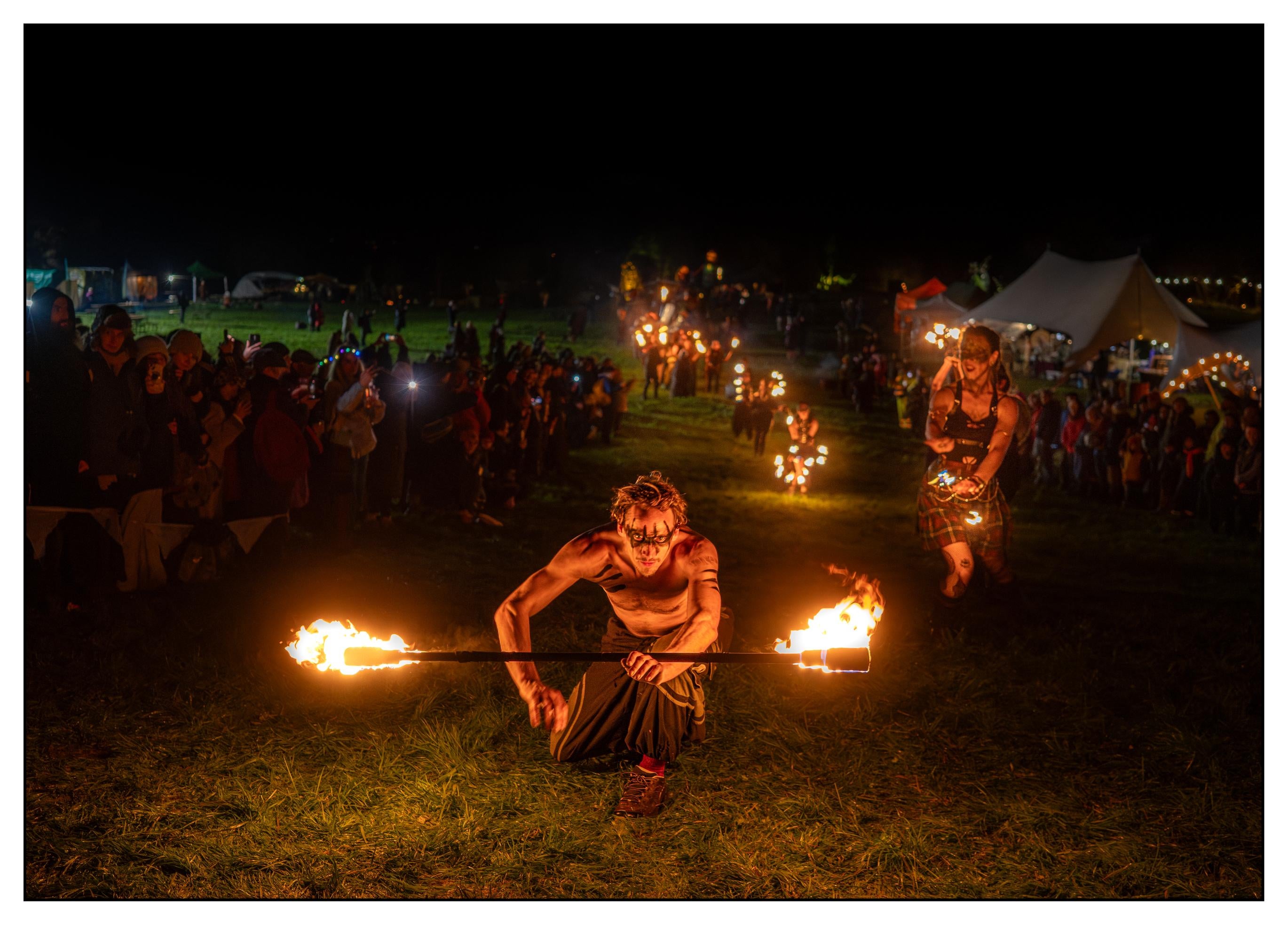 Halloween fire show at Uisneach