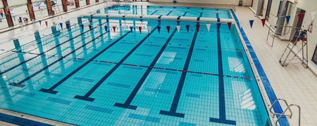 A view of an empty swimming pool at Clondalkin Leisure Centre