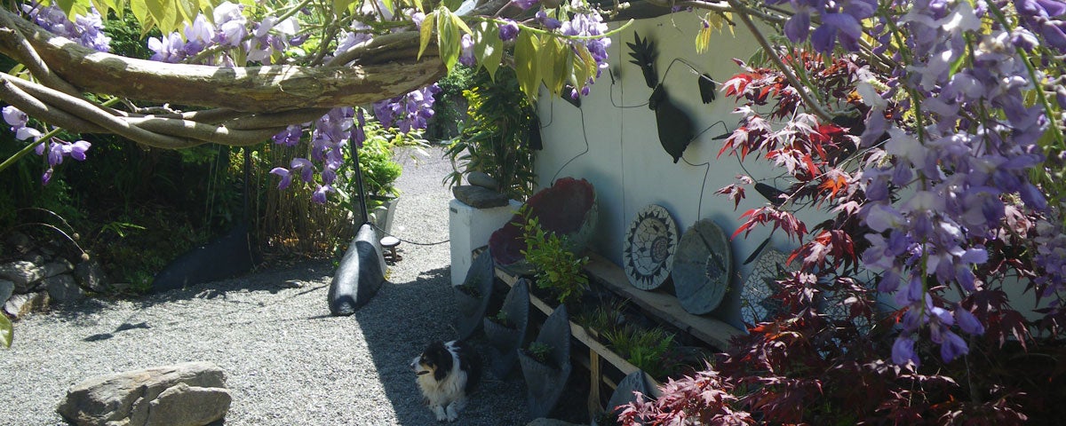 The Falling Water Garden in The Ewe Experience Sculpture Garden