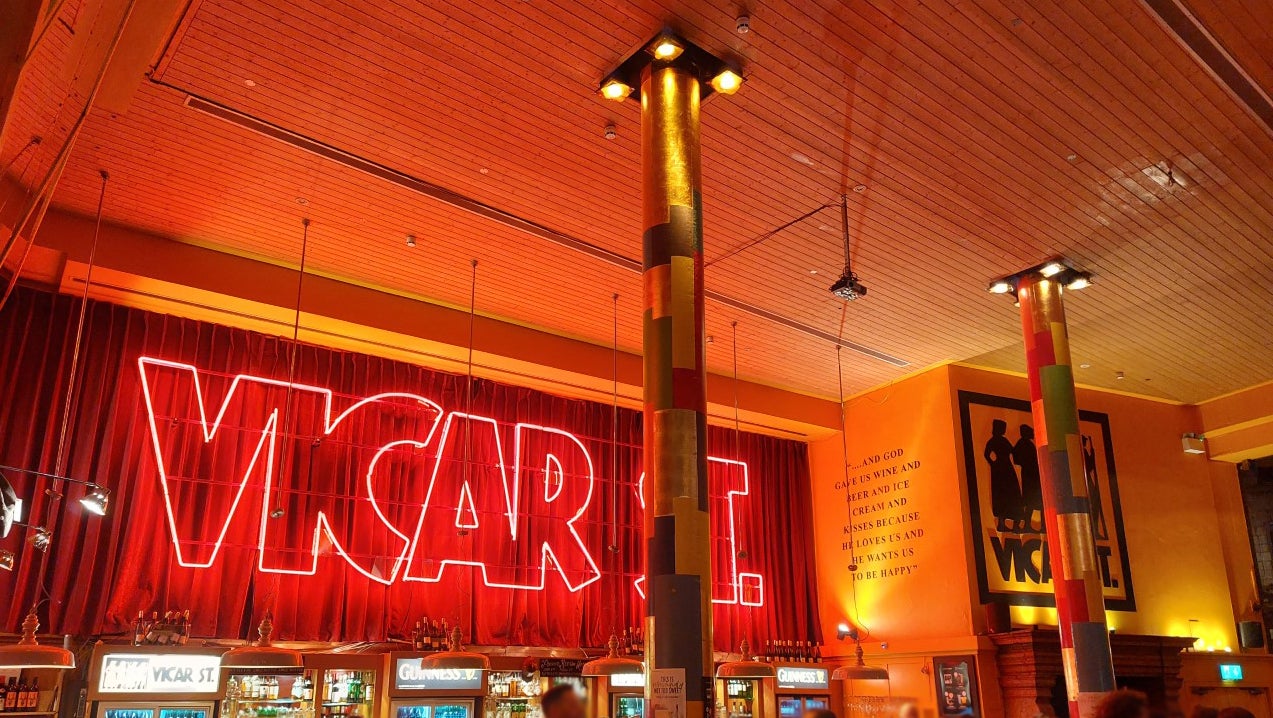 Inside Vicar Street in Dublin city