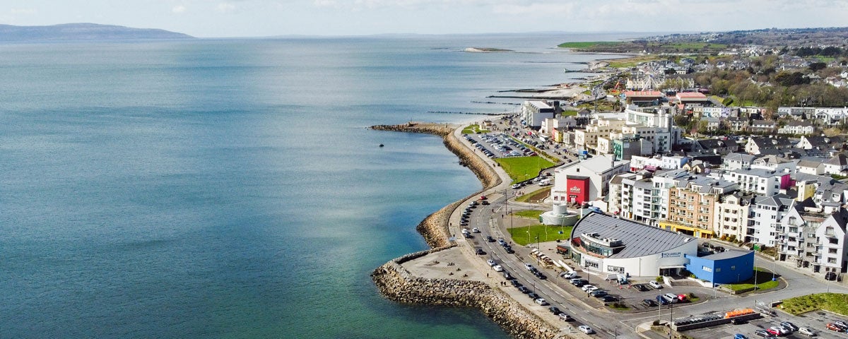 An aerial view of Galway Atlantaquaria