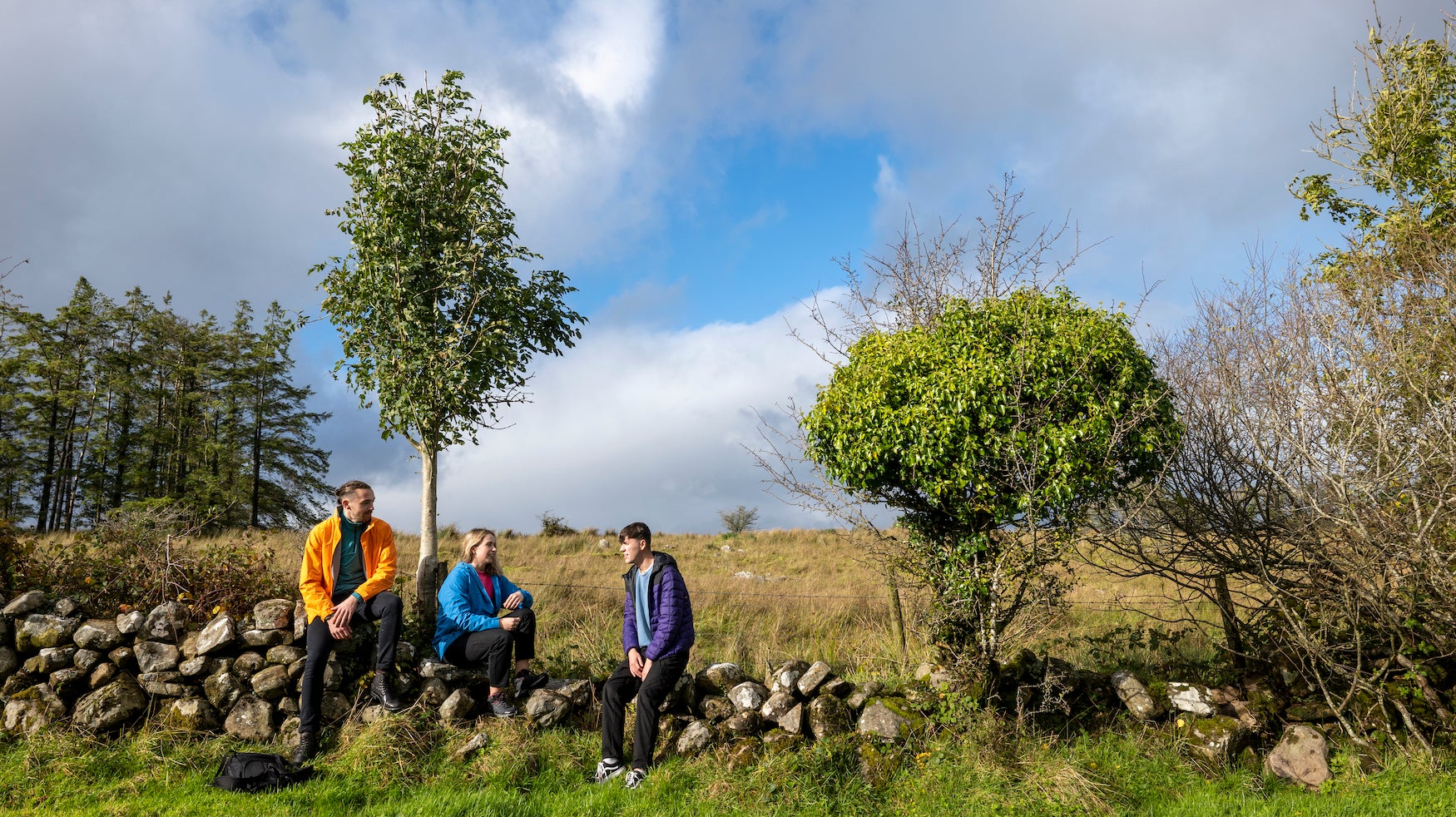 People at the Shannon Pot on the Cavan Way in County Cavan