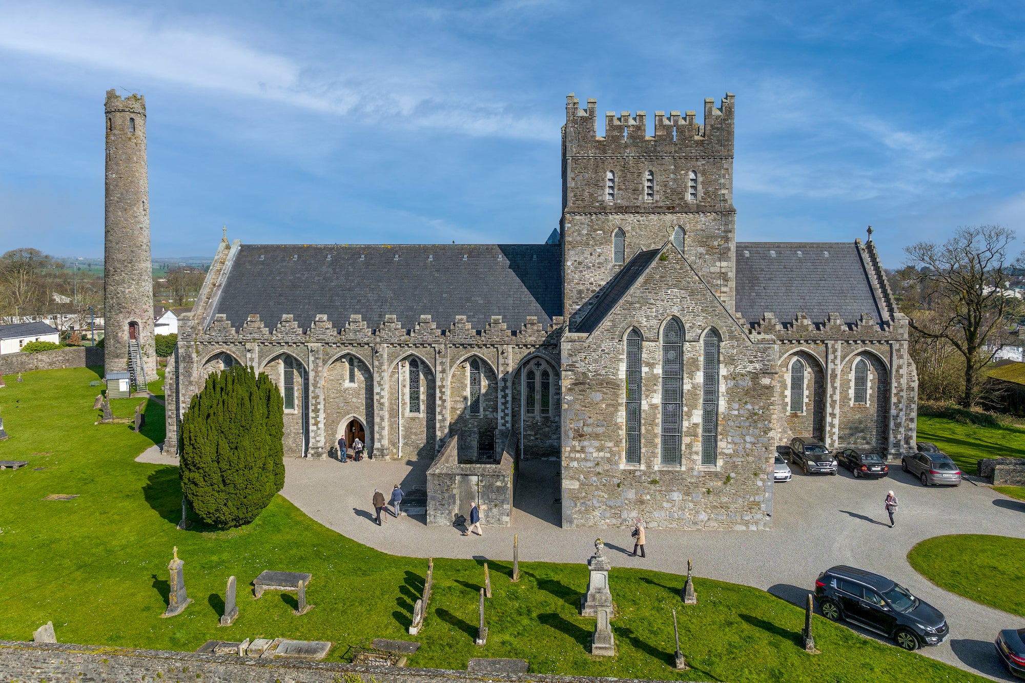 Aerial view of St Brigid's Cathedral, Co Kildare