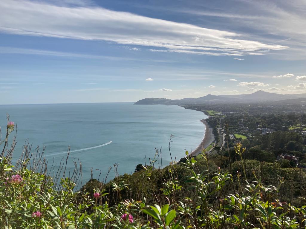 View of beach from Killiney Hill
