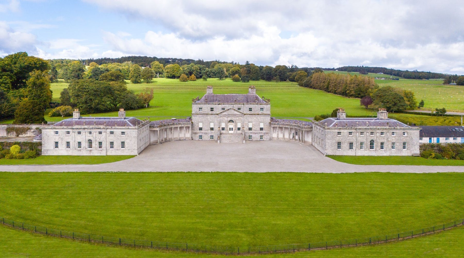 An aerial view of Russborough House and Parklands