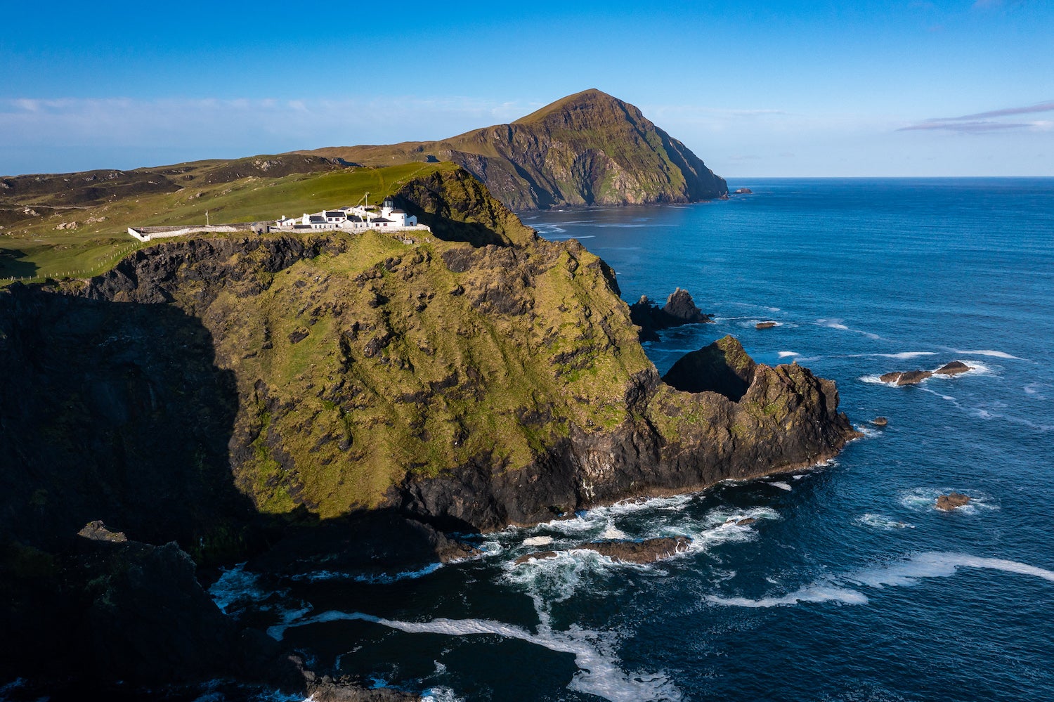 Aerial image of Clare Island in County Mayo