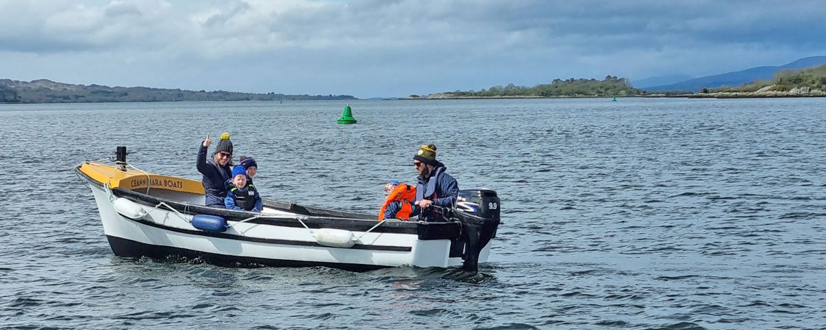 Ceann Mara Boats family outing on a boat