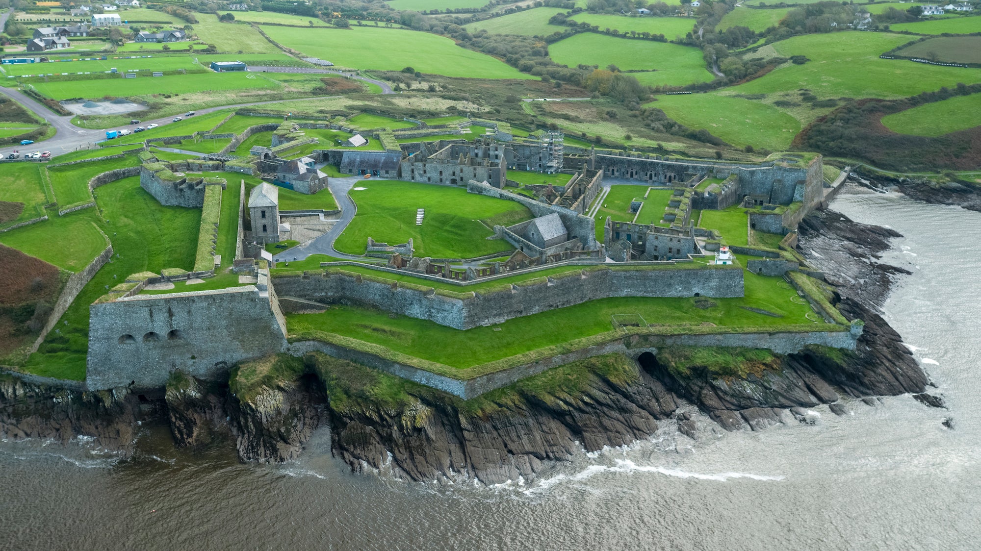Aerial view of Charles Fort in Kinsale, Co Cork