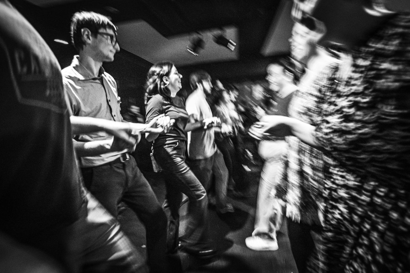 Beginner set dancers in line ups