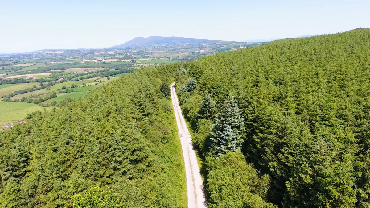 Aerial view of Castlegale Loop in Co Limerick