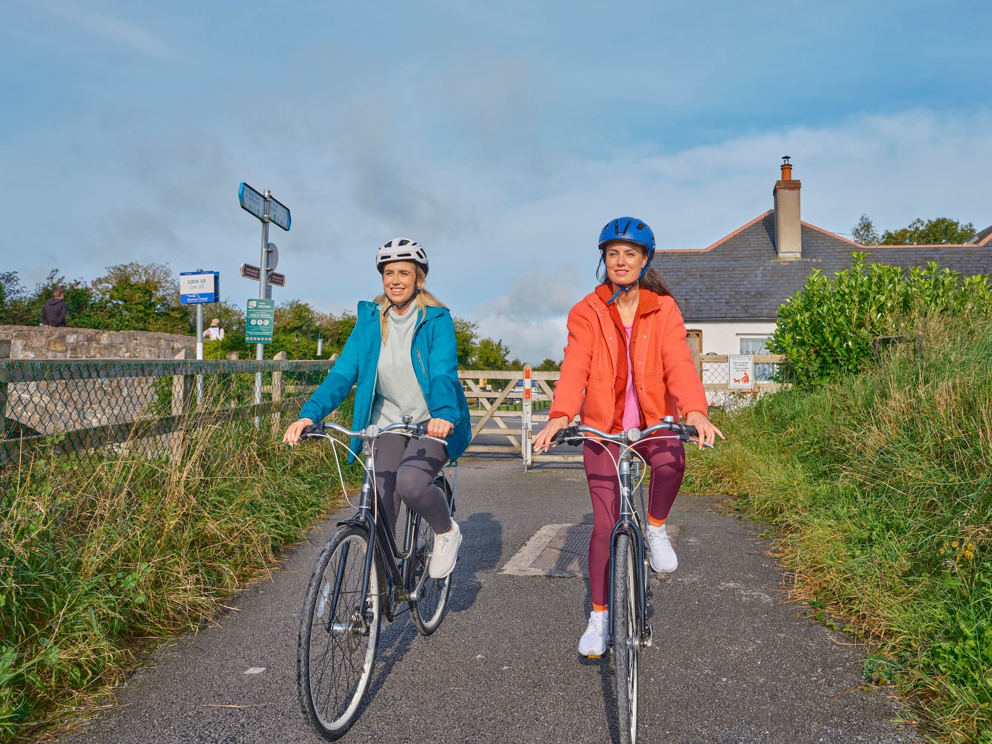 Cyclists on the Royal Canal Greenway