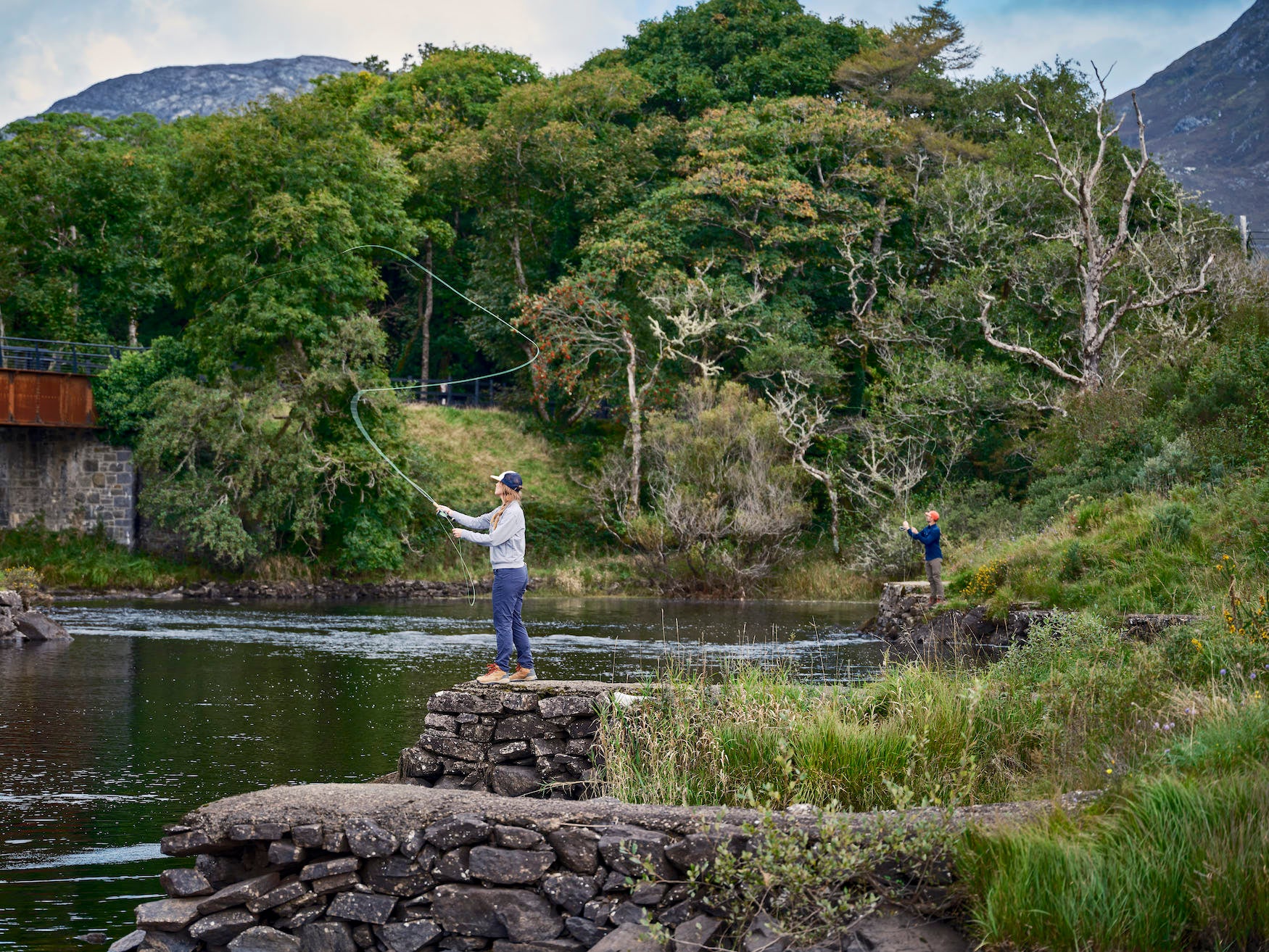 People fishing in Connemara, Co Galway