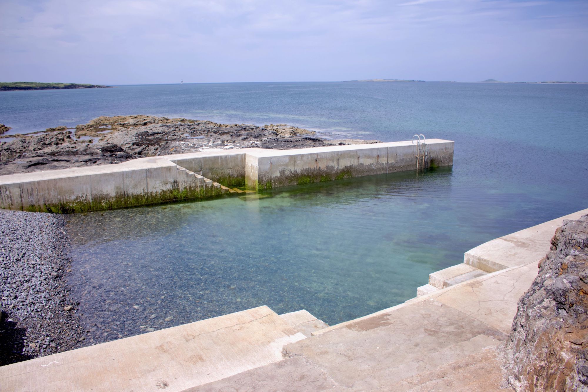 Dead Man's Pier at Rosses Point in County Sligo on a sunny day.