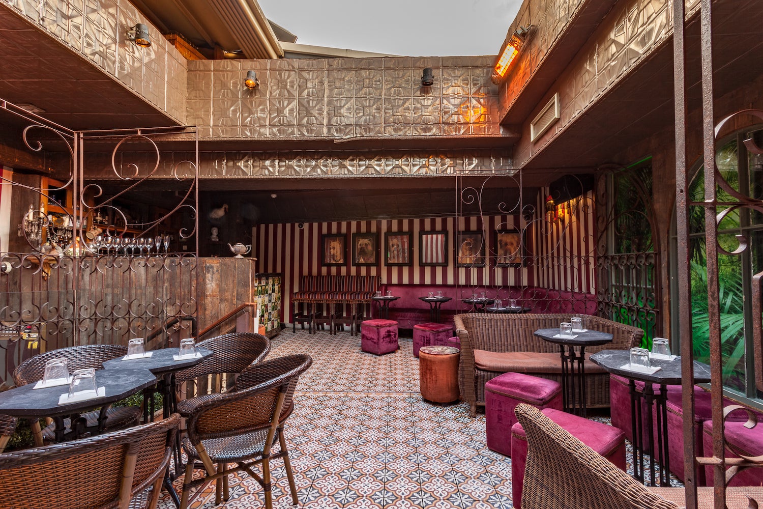 The terrace at the Vintage Cocktail Club in Dublin city