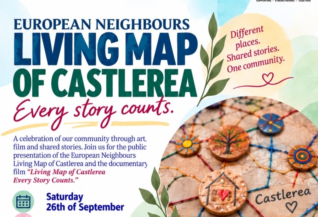 Part of poster for European Neighbours Living Map of Castlerea