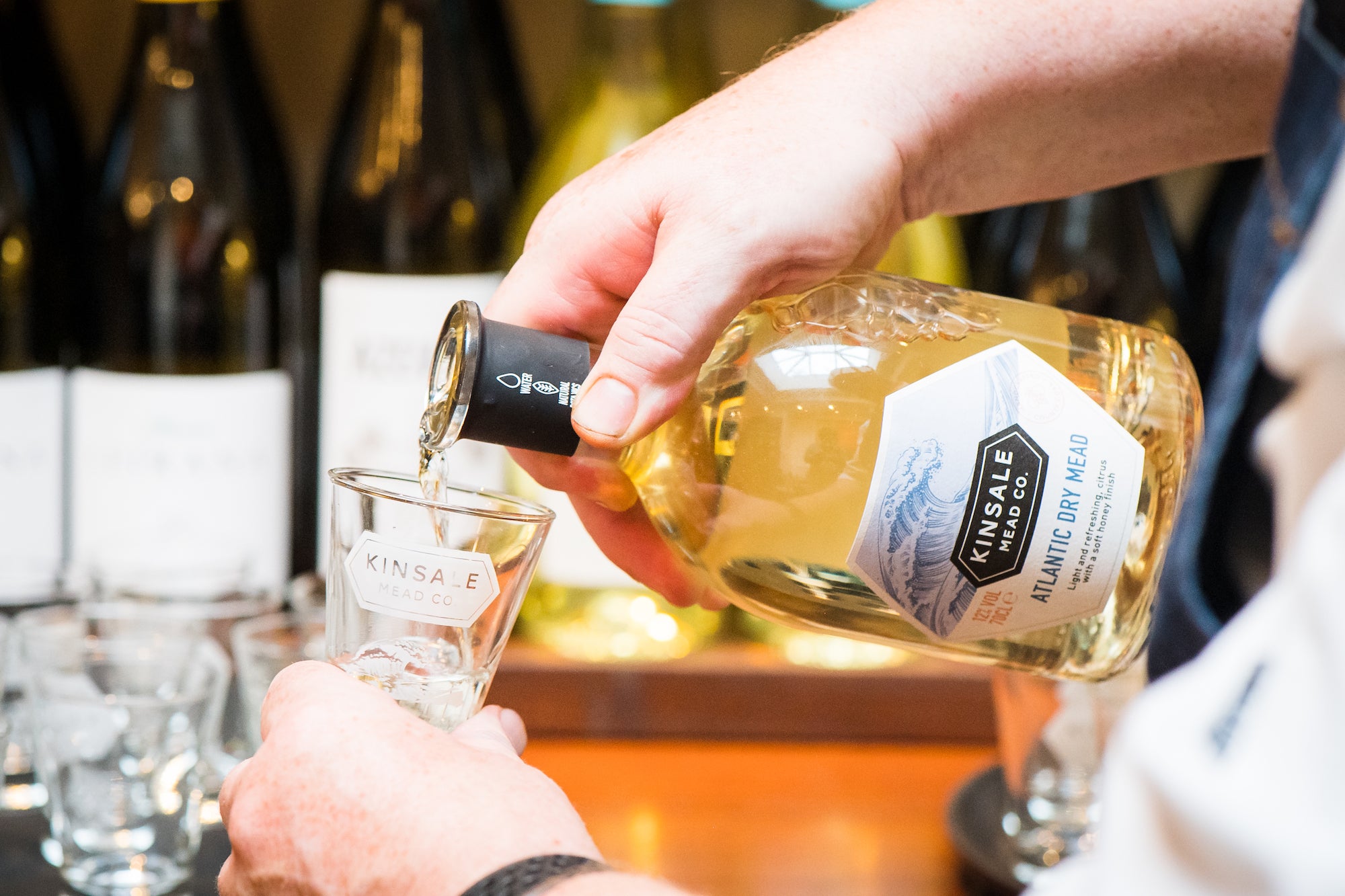 A bottle of Kinsale Mead Co. mead