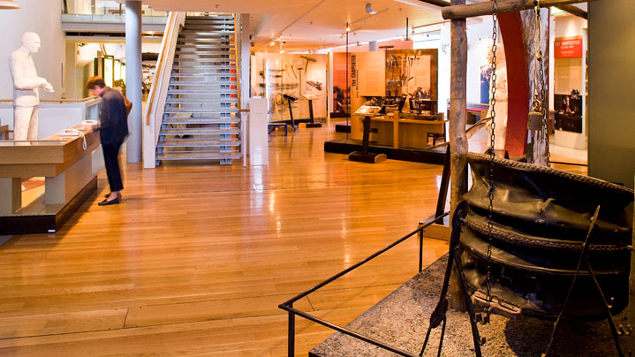 Sensory Friendly Hour at Turlough Park, view of the inside of the museum with displays
