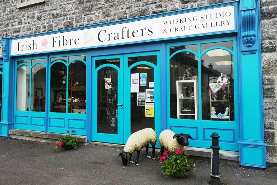 Exterior of Irish Fibre Crafters in Ardrahan in County Galway