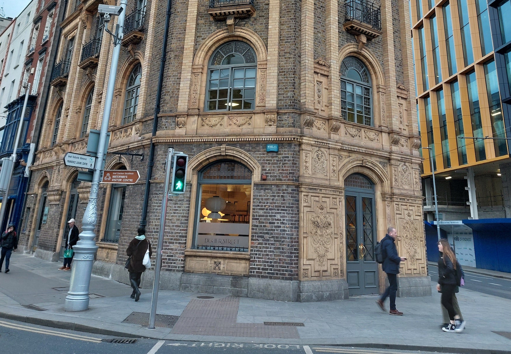 Exterior view of D'Olier Street restaurant in Dublin city