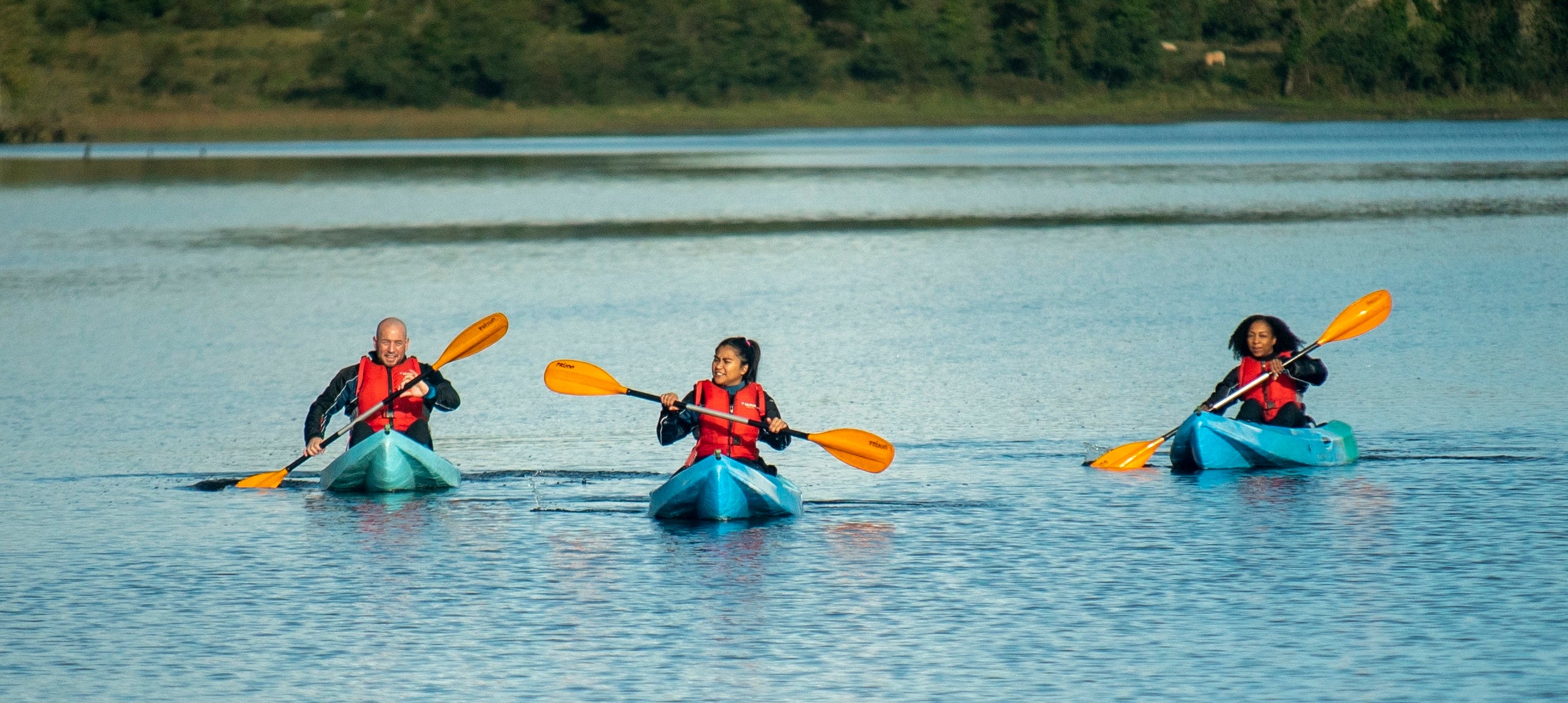 People kayaking in Lough Allen, Co Leitrim