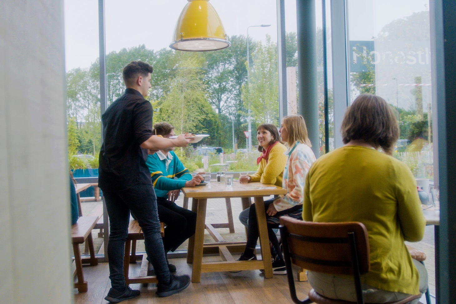 People eating at Honestly Kitchen in Co Leitrim