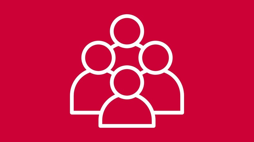 People Icons on red background