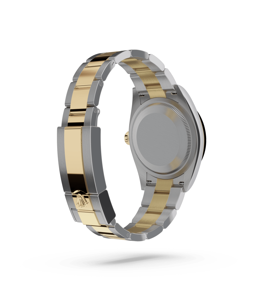 Rolex Explorer 36 in Oyster, 36 mm, Oystersteel and yellow gold with a Black dial, Smooth bezel, and Oyster, three-piece solid links bracelet