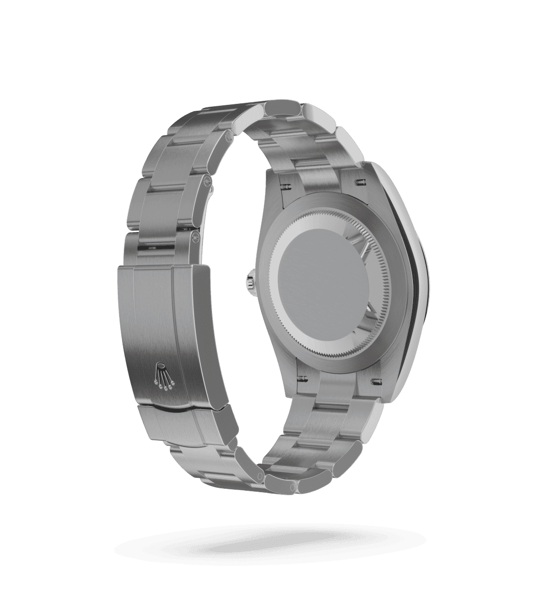 Rolex Oyster Perpetual 41 in Oyster, 41 mm, Oystersteel with a Helderzwart dial, Gewelfd bezel, and Oyster, massieve driedelige schakels bracelet
