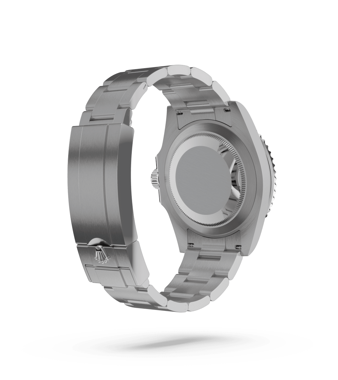 Rolex Submariner Date in Oyster, 41 mm, Oystersteel with a Zwart dial, Unidirectioneel draaibaar met 60-minutenverdeling, krasbestendige Cerachrom-ring van zwarte keramiek, cijfers en schaalverdelingen met platina coating bezel, and Oyster, massieve driedelige schakels bracelet