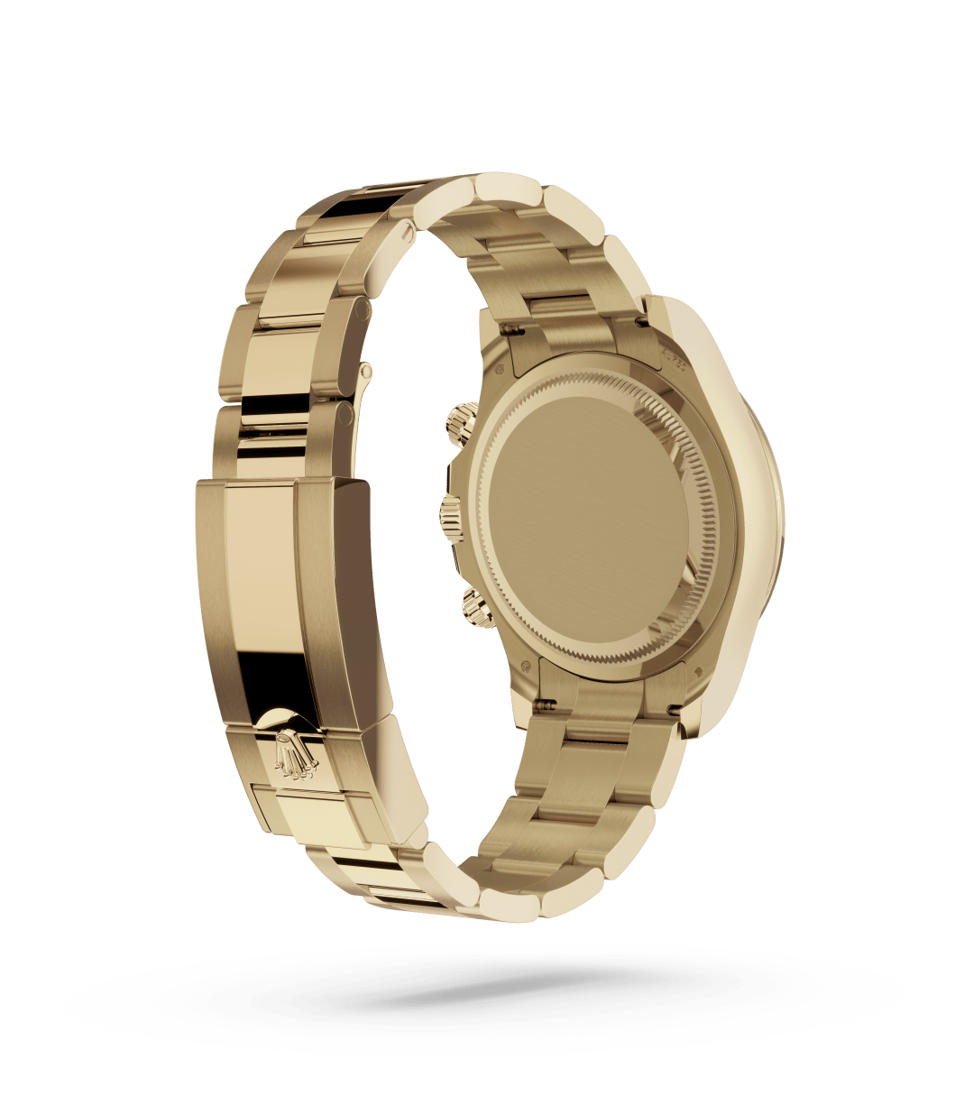Rolex Cosmograph Daytona in Oyster, 40 mm, geelgoud with a Helderzwart en goud, bezet met diamanten dial, Vast, met ingegraveerde tachymetrische schaal, in 18 kt geelgoud bezel, and Oyster, massieve driedelige schakels bracelet