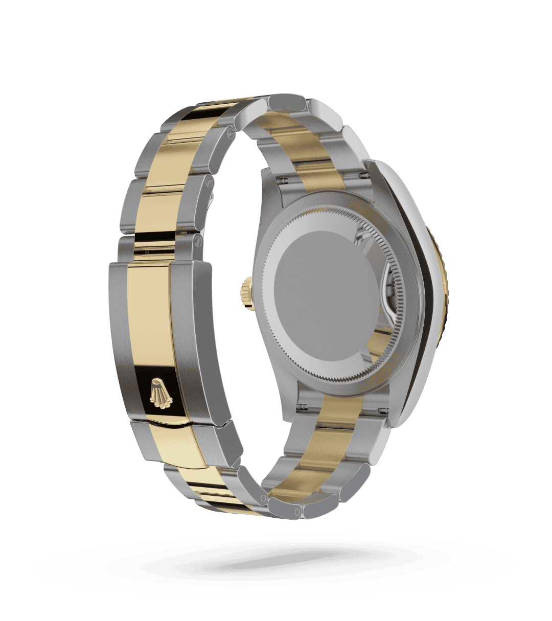 Rolex Sky-Dweller in Oyster, 42 mm, Oystersteel and yellow gold with a Champagne-colour dial, Fluted, bidirectional rotatable Rolex Ring Command bezel, and Oyster, three-piece solid links bracelet