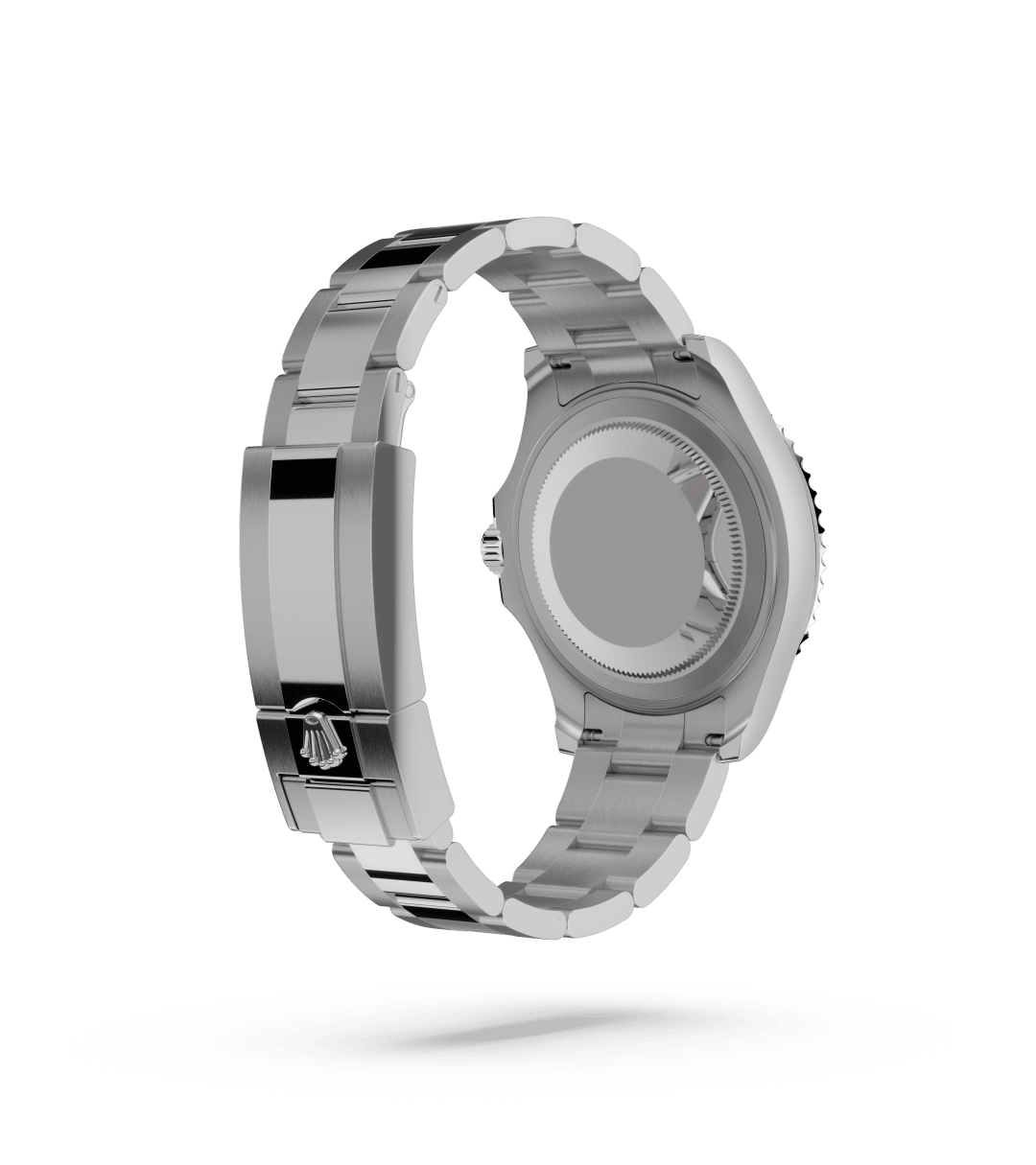 Rolex Yacht-Master 37 in Oyster, 37 mm, Oystersteel en platina with a Leigrijs dial, bidirectioneel draaibare platina bezel met 60-minutenverdeling en reliëf-cijfers bezel, and Oyster, massieve driedelige schakels bracelet