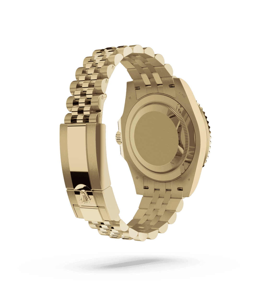 Rolex GMT-Master II in Oyster, 40 mm, yellow gold with a Black dial, Bidirectional rotatable 24-hour graduated bezel. Two-colour grey and black Cerachrom insert in ceramic, moulded numerals and graduations bezel, and Jubilee, five-piece links bracelet