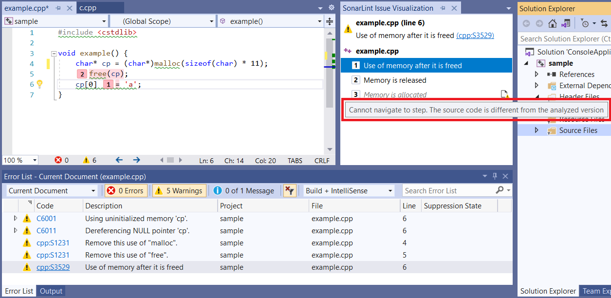 SonarLint will try to tell you why there is an error while investigating secondary locations.